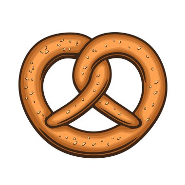 Alman kraker ekmek vektörü çizimi