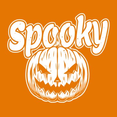 Baskı için Cadılar Bayramı kabağı vektör tasarımı