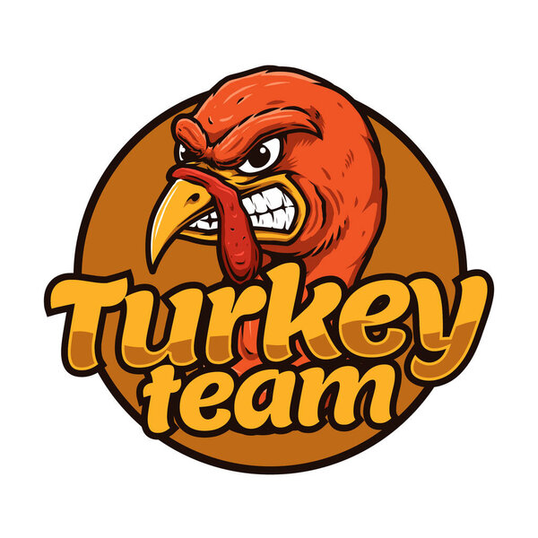 Turkey team vector drawing design