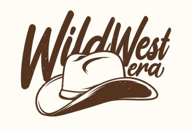 Yazdırma için Vahşi Batı Vektör Tasarımı