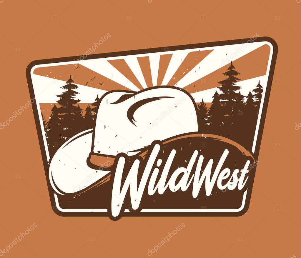 Wild West Cowboy Emblem design