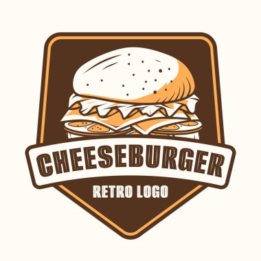 Çizburger retro logo tasarımı konsepti