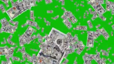 100 dolarlık banknotların arkaplanı