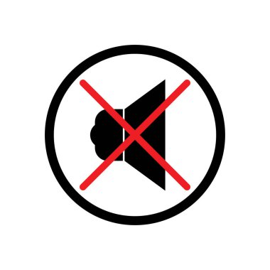 Sessiz simge vektör illüstrasyon logo tasarımı