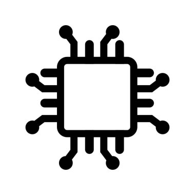 mikroçip simgesi vektör illüstrasyon logo tasarımı