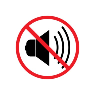 Sessiz simge vektör illüstrasyon logo tasarımı