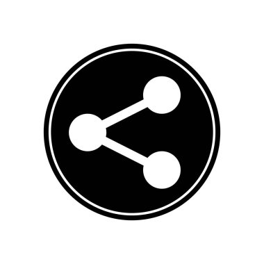 Paylaşımlı simge vektör illüstrasyon logosu tasarımı