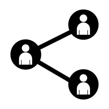 Paylaşımlı simge vektör illüstrasyon logosu tasarımı