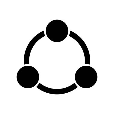 Paylaşımlı simge vektör illüstrasyon logosu tasarımı