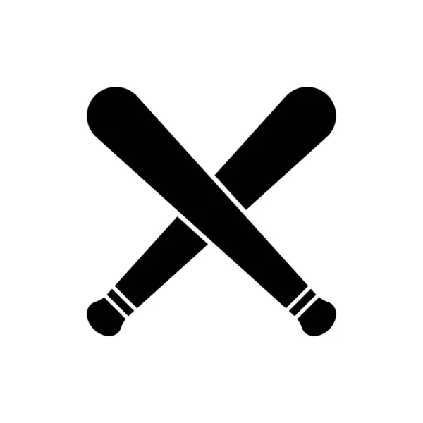 Baseball Bat Ikon Vektor Illustration Logotyp Design — Stock vektor