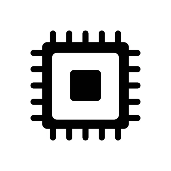 Mikrochip Symbol Vektor Illustration Logo Design — Stockvektor