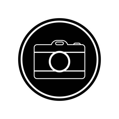 Kamera simgesi vektör illüstrasyon logo tasarımı