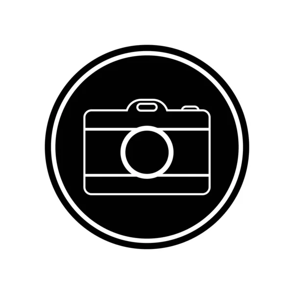 Ícone Câmera Vetor Ilustração Logotipo Design —  Vetores de Stock