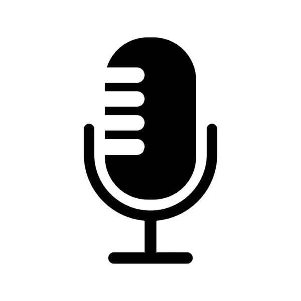 Desenho Logotipo Ilustração Vetor Ícone Microfone —  Vetores de Stock