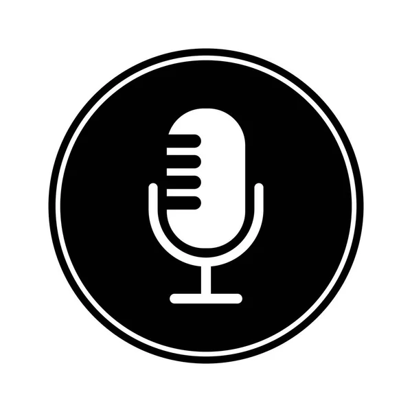 Icône Microphone Illustration Vectorielle Logo Design — Image vectorielle