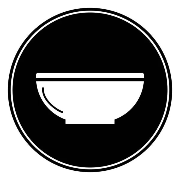 Ciotola Icona Vettoriale Illustrazione Logo Design — Vettoriale Stock