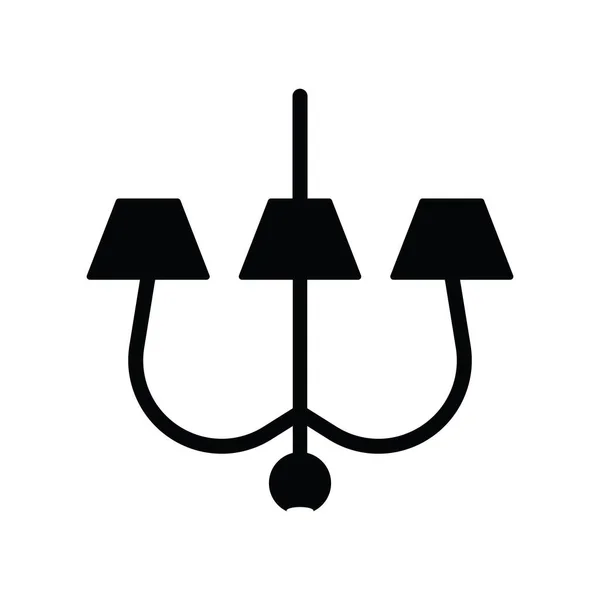 Lampa Ikon Vektor Illustration Logotyp Design — Stock vektor