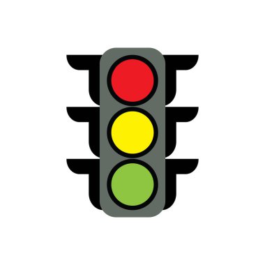 kırmızı ışık simgesi vektör illüstrasyon logo tasarımı