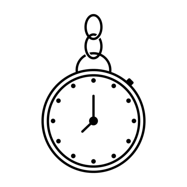 Icono Del Reloj Bolsillo Ilustración Logo Diseño — Vector de stock