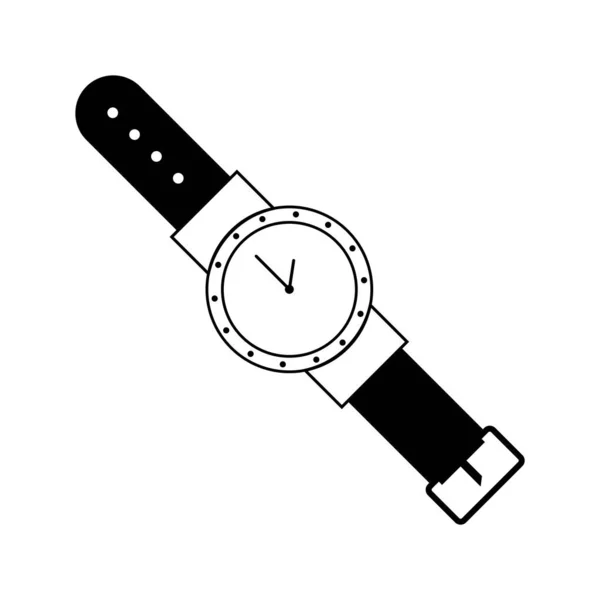Zegarek Ikona Wektor Ilustracja Logo Projekt — Wektor stockowy