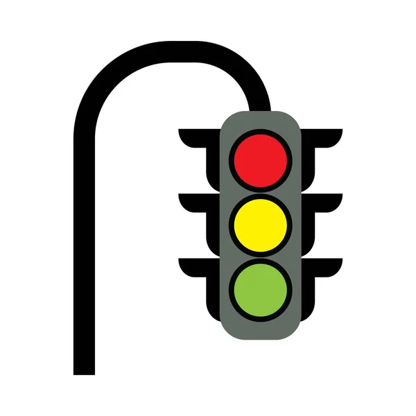 Червоний Світло Значок Векторна Ілюстрація Дизайн Логотипу — стоковий вектор