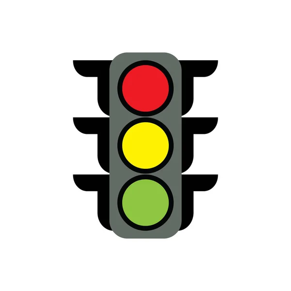 Kırmızı Işık Simgesi Vektör Illüstrasyon Logo Tasarımı — Stok Vektör