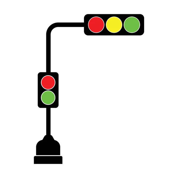 Червоний Світло Значок Векторна Ілюстрація Дизайн Логотипу — стоковий вектор