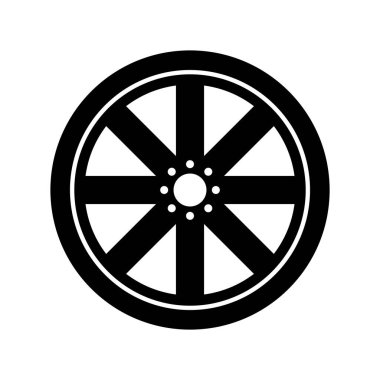 Tekerlek simgesi vektör illüstrasyon logo tasarımı