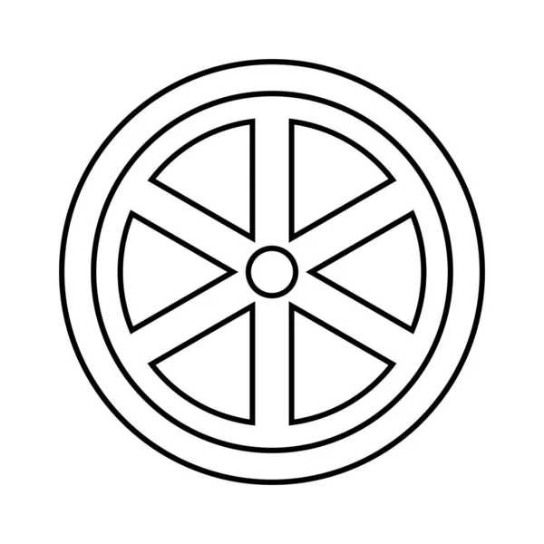 Wheel Icon Vector Illustration Logo Design — Stock Vector