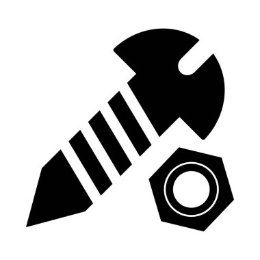 cıvata simgesi vektör illüstrasyon logo tasarımı