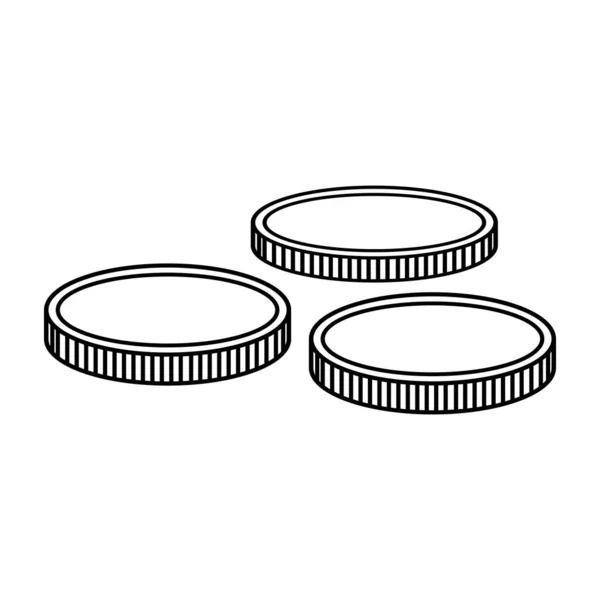 Coin Icon Vector Illustration Logo Design — 图库矢量图片