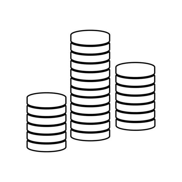 Coin Icon Vector Illustration Logo Design — Stock Vector