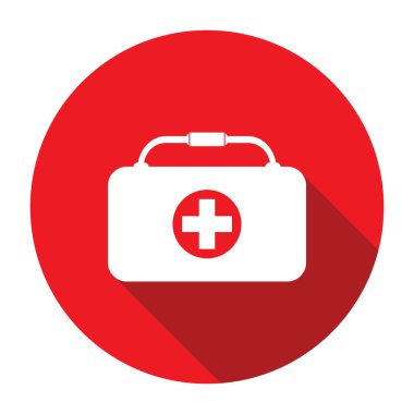 İlk yardım kiti simgesi vektör illüstrasyon logo tasarımı