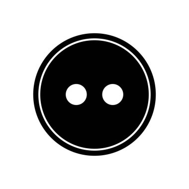 Giyim düğmesi simgesi vektör illüstrasyon logo tasarımı