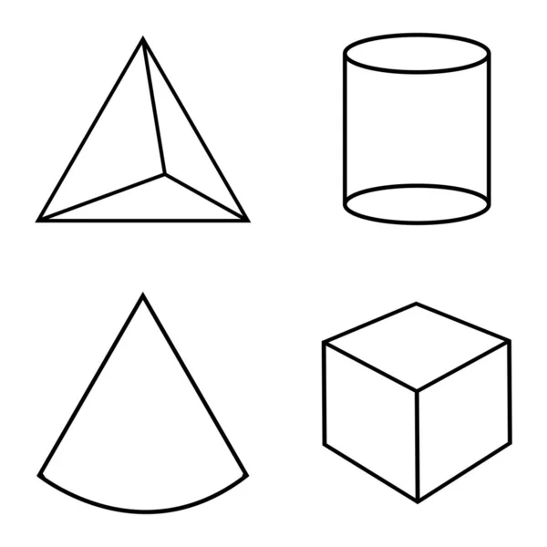 Geometria Ícone Vetor Ilustração Logotipo Design —  Vetores de Stock