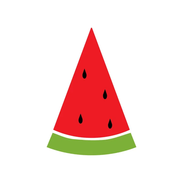 Wassermelone Frucht Symbol Vektor Illustration Logo Design — Stockvektor