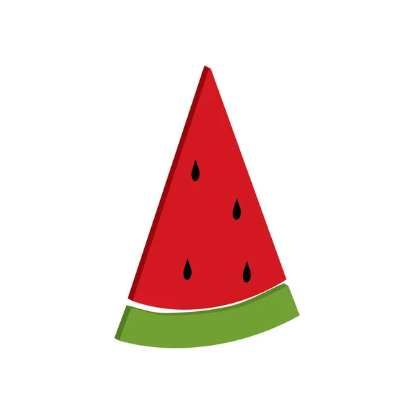 Wassermelone Frucht Symbol Vektor Illustration Logo Design — Stockvektor