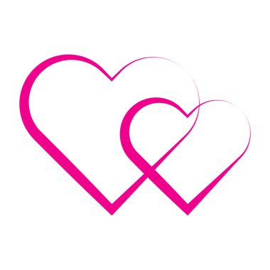 Sevgililer günü simgesi ve aşk ikonu vektör illüstrasyon logo tasarımı