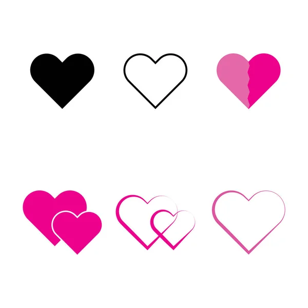 Sevgililer Günü Simgesi Aşk Ikonu Vektör Illüstrasyon Logo Tasarımı — Stok Vektör