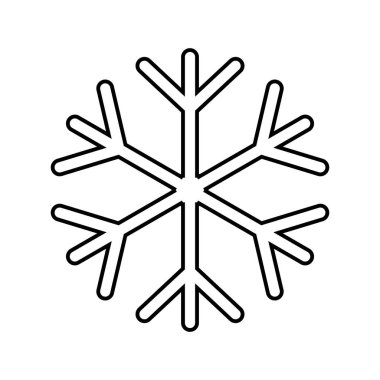 Kar Tanesi Simgesi vektör illüstrasyon logo tasarımı