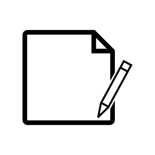 Papel Ícone Vetor Ilustração Logotipo Design — Vetor de Stock