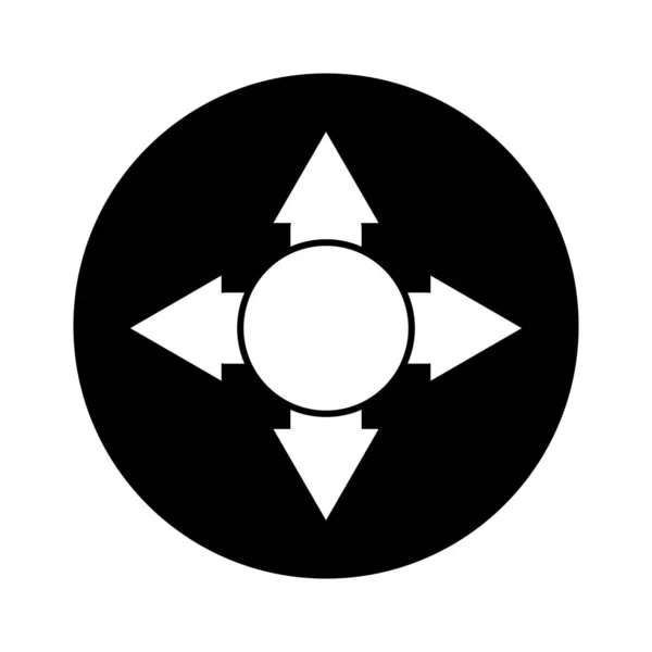 Direzioni Icona Navigazione Modello Vettoriale Illustrazione Logo Design — Vettoriale Stock