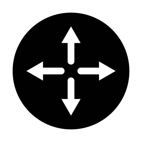 方向やナビゲーションアイコンベクトルテンプレートイラストロゴデザイン — ストックベクタ