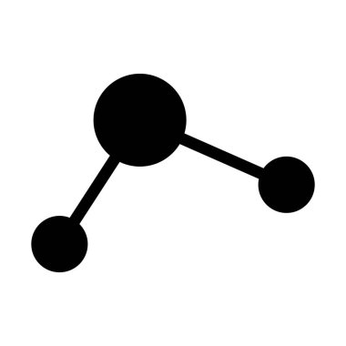 Molekül simgesi vektör şablonu çizim logosu tasarımı