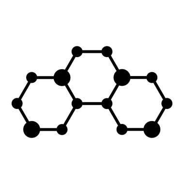 Molekül simgesi vektör şablonu çizim logosu tasarımı