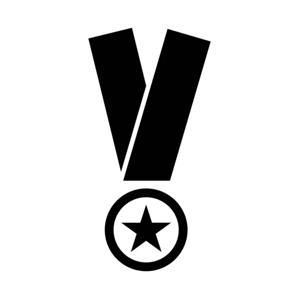 Medal Icon Vector Template Illustration Logo Design — Stock Vector
