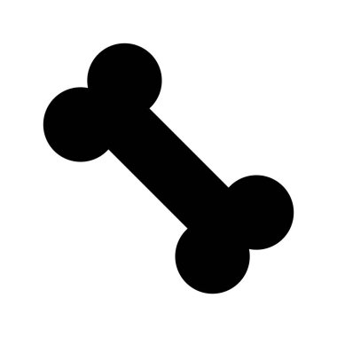 Kemik simgesi vektör şablonu çizim logosu tasarımı