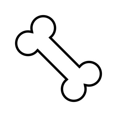 Kemik simgesi vektör şablonu çizim logosu tasarımı