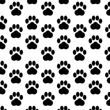 kedi ayak izleri simgesi vektör örnekleme logo tasarımı