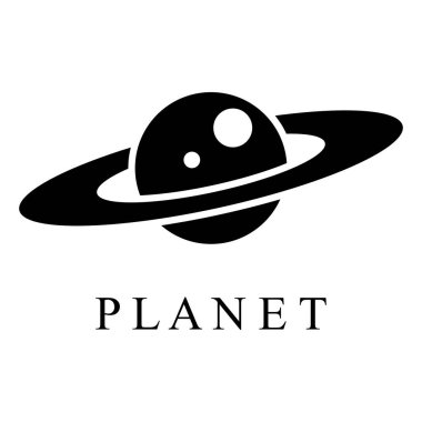 Gezegenlerin ikon vektör şablonu çizim logosu tasarımı